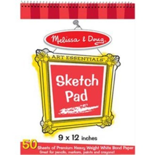 Melissa & Doug Portfolio Quality Sketch Pad, 9 x 12, White, PK6 4194